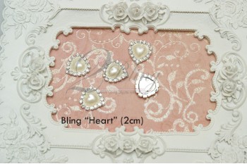 Bling "HEART", Pack of 5 (2 cm)